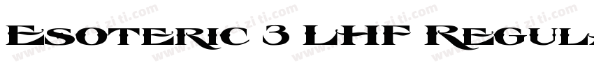 Esoteric 3 LHF Regular字体转换